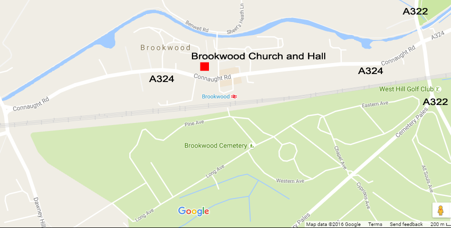 Brookwood Church Hall location