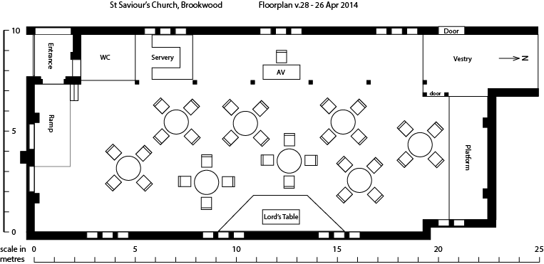 floorplan with cafe style chairs